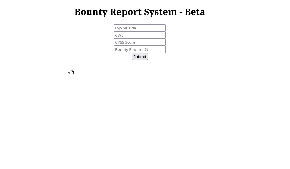 Screenshot of the Bounty Hunters website homepage
